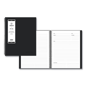 Blue Sky Aligned Business Notebook, Meeting-Minutes/Notes Format with Narrow Ruling, Black Cover, (78) 11 x 8.5 Sheets View Product Image