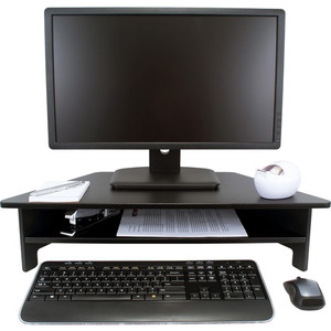 Victor High Rise Monitor Stand - 7.50" Height x 27" Width x 11.50" Depth - Wood, Laminate Product Image 