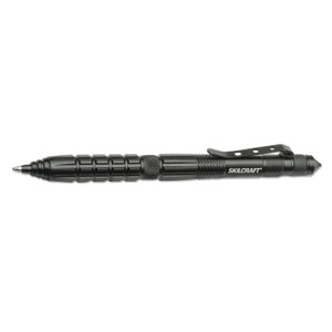 AbilityOne 7520016611668, SKILCRAFT Defender Press-Tip Ballpoint Pen/Flashlight, Retractable, Medium 1 mm, Black Ink, Black Barrel View Product Image