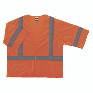 ergodyne GloWear 8310HL Type R Class 3 Economy Mesh Vest, 2X-Large to 3X-Large, Orange View Product Image