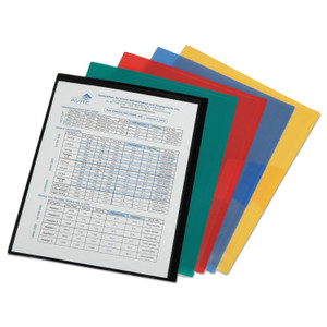 AbilityOne 7520016618834, SKILCRAFT Poly Project File Jacket, Letter Size, Assorted Colors, 5/Pack View Product Image