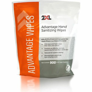 2XL Advantage Sanitizing Wipes - 6" Width x 8" Length - White - 900/Roll Product Image 