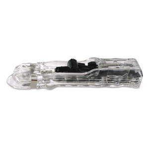 AbilityOne 7510013174220 SKILCRAFT Clam Clip Dispenser, Medium, Clear/Silver, 8 Clips/Dispenser, 12 Dispensers/Pack (NSN3174220) View Product Image