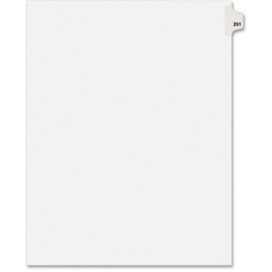 Avery Dividers, "251", Side Tab, 8-1/2"x11", 25/PK, White (AVE82467) View Product Image