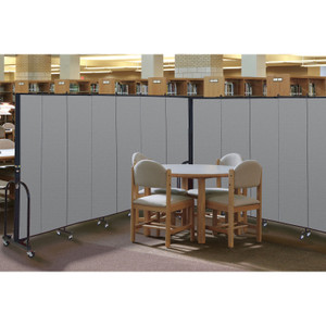 Screenflex Interlocking Mobile Partitions, 11 Panels, 20'5"x6' (SCXCFSL6011DG) View Product Image