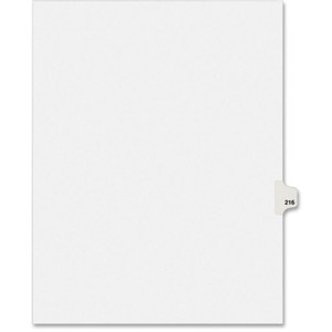 Avery Dividers, "216", Side Tab, 8-1/2"x11", 25/PK, White (AVE82432) View Product Image