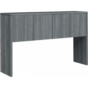 The HON Company Stack-On Storage/Hutch, 60"x14-5/8"x37-1/8", Sterling Ash (HON105324LS1) View Product Image