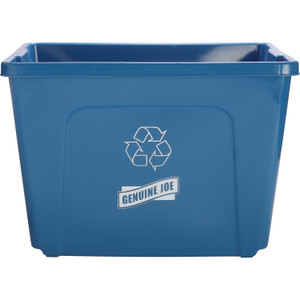 Genuine Joe Recycling Bin,Curbside,14 Gal,14.5"x19.5"x15.38",12/CT,BE (GJO11582CT) View Product Image