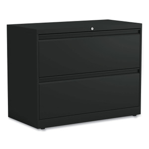 Alera Lateral File, 2 Legal/Letter-Size File Drawers, Black, 36" x 18.63" x 28" View Product Image