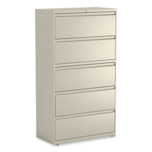 Alera Lateral File, 5 Legal/Letter/A4/A5-Size File Drawers, Putty, 36" x 18.63" x 67.63" View Product Image