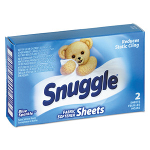 Snuggle Vend-Design Fabric Softener Sheets, Blue Sparkle, 2 Sheets/Box, 100 Boxes/Carton (VEN2979929) View Product Image