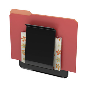 deflecto Stand Tall Wall File, Legal/Letter/Oversized Size, 9.25" x 10.63", Black View Product Image
