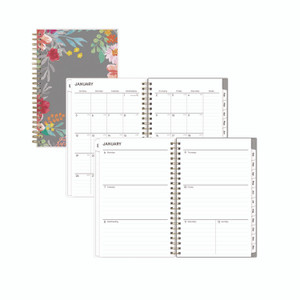 Blue Sky Sophie Frosted Weekly/Monthly Planner, Floral Artwork, 8 x 5, Multicolor Cover, 12-Month (Jan to Dec): 2025 View Product Image