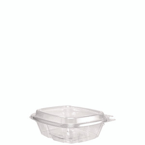 Dart ClearPac SafeSeal Tamper-Resistant/Evident Containers, Domed Lid, 8 oz, Clear, Plastic, 100/Bag, 2 Bags/Carton View Product Image