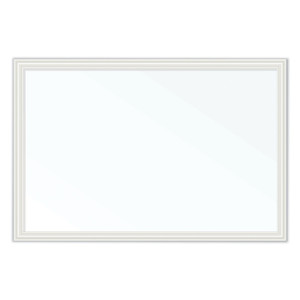 U Brands Magnetic Dry Erase Board with Decor Frame, 30 x 20, White Surface, White Wood Frame (UBR2071U0001) View Product Image