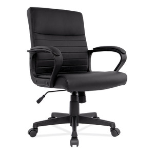 Alera Breich Series Manager Chair, Supports Up to 275 lbs, 16.73" to 20.39" Seat Height, Black Seat/Back, Black Base (ALEBC42B19) View Product Image