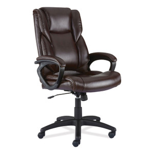 Alera Brosna Series Mid-Back Task Chair, Supports Up to 250 lb, 18.15" to 21.77" Seat Height, Brown Seat/Back, Brown Base View Product Image