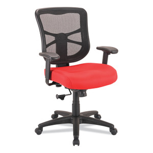 Alera Elusion Series Mesh Mid-Back Swivel/Tilt Chair, Supports Up to 275 lb, 17.9" to 21.8" Seat Height, Red View Product Image