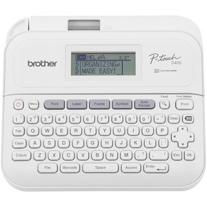 P-touch P-touch Connected Label Maker with Case PTD410VP - Thermal Transfer - 0.79 in/s Mono - 15 Fonts - 7 Font Size - 13 Text Style Product Image 
