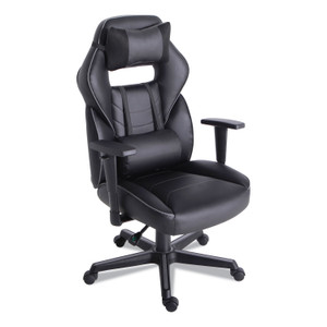 Alera Racing Style Ergonomic Gaming Chair, Supports 275 lb, 15.91" to 19.8" Seat Height, Black/Gray Trim Seat/Back, Black/Gray Base (ALEGM4146) View Product Image