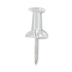 Universal Clear Push Pins, Plastic, Clear, 0.38", 400/Pack View Product Image