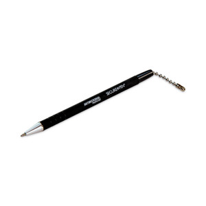Replacement Antimicrobial Counter Chain Pen, Medium, 1 mm, Black Ink, Black (CNK555565) View Product Image