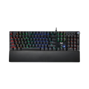 Adesso RGB Programmable Mechanical Gaming Keyboard with Detachable Magnetic Palmrest, 108 Keys, Black View Product Image