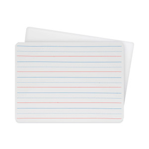 Flipside Two-Sided Red/Blue Ruled Dry Erase Board, 12" x 9", White Surface, 12/Pack View Product Image
