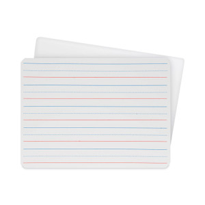 Two-Sided Red and Blue Ruled Dry Erase Board, 12 x 9, Ruled White Front, Unruled White Back, 12/Pack (FLP10134) View Product Image