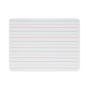Flipside Magnetic Two-Sided Red/Blue Ruled Dry Erase Board, 12" x 9", White Surface, 12/Pack View Product Image