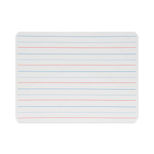 Magnetic Two-Sided Red and Blue Ruled Dry Erase Board, 12 x 9, Ruled White Front, Unruled White Back, 12/Pack (FLP10176) View Product Image