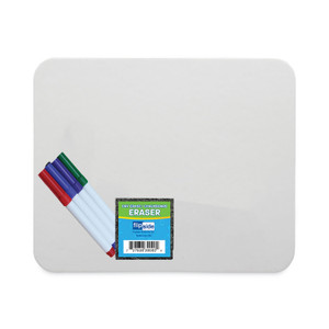 Magnetic Dry Erase Board Set, 12 x 9, White, Assorted Color Markers, 12/Pack (FLP31004) View Product Image