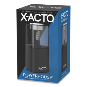 X-ACTO Model 1799 Powerhouse Office Electric Pencil Sharpener, AC-Powered, 3 x 3 x 7, Black/Silver/Smoke (EPI1799X) View Product Image