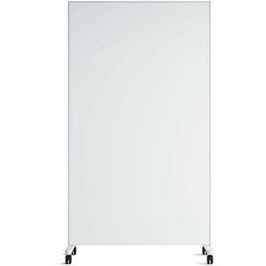 U Brands Double Sided Magnetic Glass Dry-Erase Mobile Floor Easel - 42" (3.5 ft) Width x 72" (6 ft) Height - Tempered Glass Surface - Rectangle - Vertical - Floor Standing Product Image 