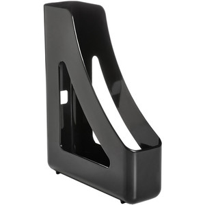 Deflecto AntiMicrobial Magazine File - Black - Polystyrene Product Image 