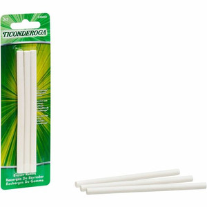 Ticonderoga Retractable Eraser Refills - White - 3 / Pack Product Image 