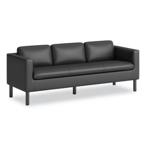 HON Parkwyn Series Sofa, 77" x 26.75" x 29", Black View Product Image