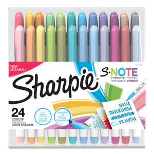 Sharpie S-Note Creative Markers, Assorted Ink Colors, Chisel Tip, Assorted Barrel Colors, 24/Pack View Product Image