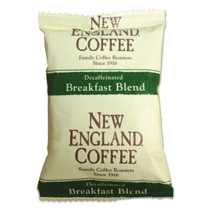 New England Coffee Coffee Portion Packs, Breakfast Blend Decaf, 2.5 oz Pack, 24/Box View Product Image