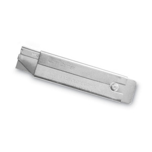 COSCO Jiffi-Cutter Compact Utility Knife with Retractable Blade, 3" Metal Handle, Chrome, 12/Box View Product Image