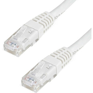 StarTech.com 8ft CAT6 Ethernet Cable - White Molded Gigabit - 100W PoE UTP 650MHz - Category 6 Patch Cord UL Certified Wiring/TIA View Product Image