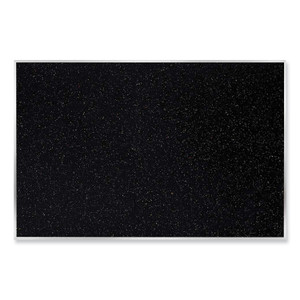 Ghent Satin Aluminum-Frame Recycled Rubber Bulletin Boards, 144.5 x 48.5, Confetti Surface, Ships in 7-10 Business Days (GHEATR412CF) View Product Image