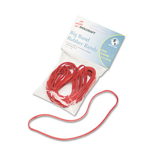 AbilityOne 7510015783516 SKILCRAFT Big Band Rubber Bands, Size 117B, Red, 12/Pack (NSN5783516) View Product Image