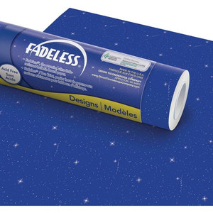 Fadeless Bulletin Board Paper Rolls - Bulletin Board, Classroom, Fun and Learning, File Cabinet, Door, Display, Paper Sculpture, Table Skirting, Party, Home Project, Office Project, ... - 48" Width x 50 ft Length - 50 lb Basis Weight - Night Sky Product Image 
