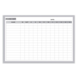 Ghent In/Out Magnetic Whiteboard, 96.5 x 48.5, White/Gray Surface, Satin Aluminum Frame, Ships in 7-10 Business Days (GHEGRPM301E48) View Product Image