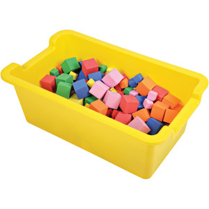 Deflecto Antimicrobial Rectangular Storage Bin (DEF39510YEL) View Product Image