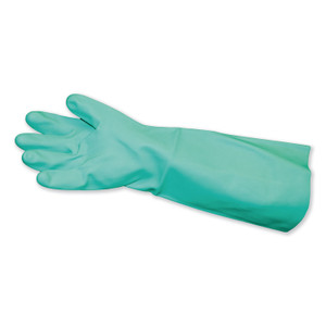 Impact Long-Sleeve Unlined Nitrile Gloves, Powder-Free, Green, Medium, 12 Pair/Carton (IMP8225M) View Product Image
