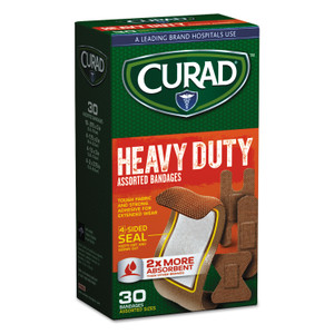 Curad Heavy Duty Bandages, Assorted Sizes, 30/Box (MIICUR14924RB) View Product Image