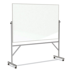Ghent Reversible Magnetic Porcelain Whiteboard w/Satin Aluminum Frame, 101.25 x 78.25, White Surface, Ships in 7-10 Business Days (GHEARM1M148) View Product Image