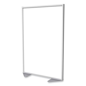 Ghent Floor Partition with Aluminum Frame, 48.06 x 2.04 x 71.86, White, Ships in 7-10 Business Days (GHEMP724820) View Product Image